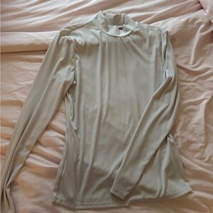 h&m cream/ivory mock neck top